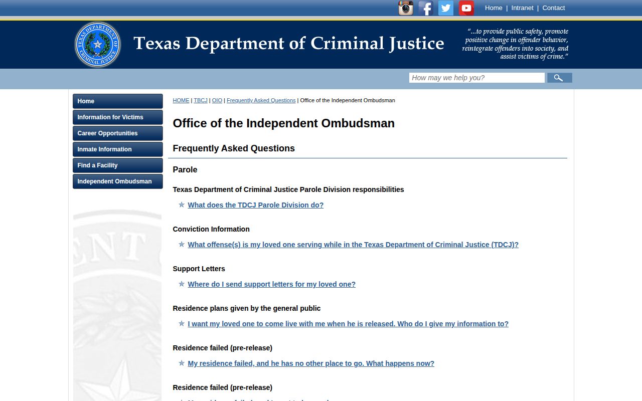 TDCJ scheduled release processing and date warning